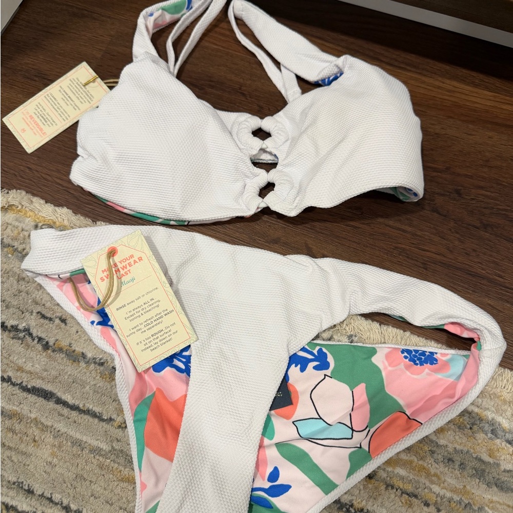 Maaji White and Multicolor Bikini